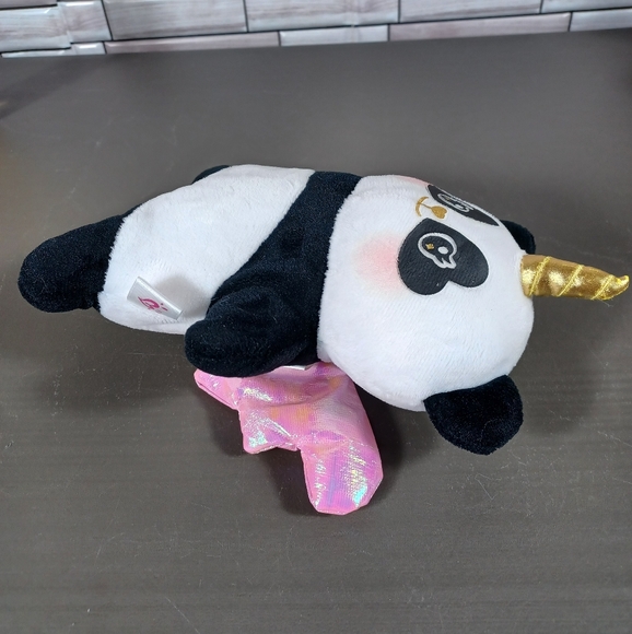 •8" Justice Pandacorn Plush Panda Bear Unicorn Stuffed Animal Toy Pink Wings - Picture 4 of 15